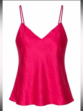 Victoria's Secret 100% Washable Mulberry Silk Cami Top XL Pink NWT